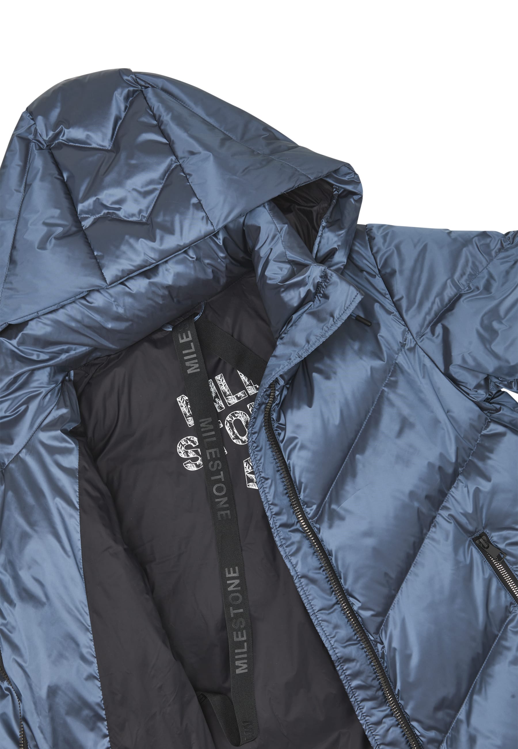 ПАЛЬТО MILESTONE Удлиненное стеганое с диагональной стежкой